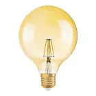 Osram Vintage 1906 LED E27 Globe Fadenlampe Gold 125mm 6.5W 650lm - 824  | Dimmbar - Ersatz für 50W
