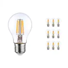 Mehrfachpackung 10x LED E27 Birne Fadenlampe Klar 8.5W 1055lm - 827  | Ersatz Für 75W
