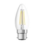 Osram Classic LED B22d Bougie Filament Claire 4W 470lm - 827  | Remplacement 40W