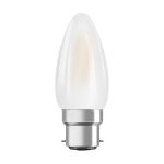 Ledvance Classic Superior LED Ampoule B22d Bougie Filament Dépolie 3.4W 470lm - 927 Blanc Très Chaud | Meilleur rendu des couleurs - Dimmable - Équivalent 40W