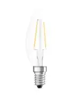 Ledvance Classic LED E14 Bougie Filament Claire 2.5W 250lm - 827- | Remplacement 25W