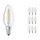 Lot 10x Ledvance CLASSIC LED E14 Bougie Filament Claire 4W 470lm - 840 | Remplacement 40W