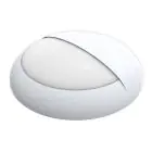 Hublot LED Pro V2 Blanc 12/16/20W 2400lm - 830-840-865 CCT | 325mm - IP65 - Détecteur de Mouvement et de Lumière - Détresse 3H + Visière Cercle  Blanc